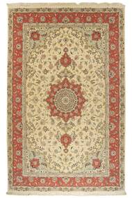  Oriental Tabriz 50 Raj With Silk Rug 196X304 Orange/Brown Wool, Persia/Iran