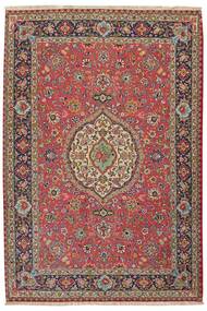 132X208 絨毯 タブリーズ 50 Raj オリエンタル ダークレッド/茶色 (ウール, ペルシャ/イラン)