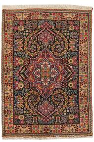 56X84 絨毯 オリエンタル タブリーズ 50 Raj ブラック/茶色 (ウール, ペルシャ/イラン)