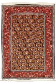 Tabriz 50 Raj Teppe 103X147 Mørk Rød/Brun Ull, Persia/Iran