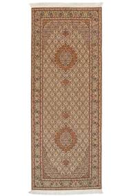 79X202 Täbriz 50 Raj Teppich Orientalischer Läufer Braun/Orange (Wolle, Persien/Iran)