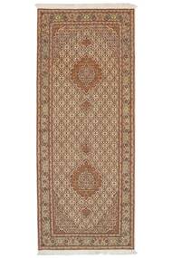 82X202 Täbriz 50 Raj Teppich Orientalischer Läufer Braun/Orange (Wolle, Persien/Iran)