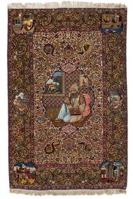 130X198 Tabriz 50 Raj Rug Oriental Black/Brown (Wool, Persia/Iran)