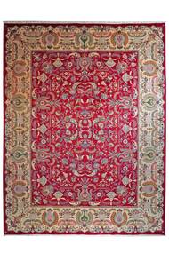 絨毯 ペルシャ タブリーズ 50 Raj 295X393 ダークレッド/茶色 大きな (ウール, ペルシャ/イラン)