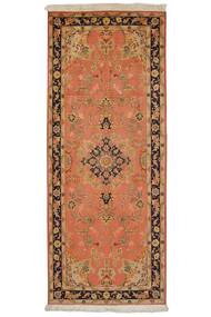 絨毯 オリエンタル タブリーズ 50 Raj 80X201 廊下 カーペット 茶色/レッド (ウール, ペルシャ/イラン)
