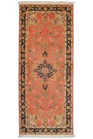 絨毯 オリエンタル タブリーズ 50 Raj 83X203 廊下 カーペット 茶色/レッド (ウール, ペルシャ/イラン)