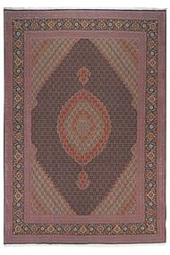  Orientalsk Tabriz 50 Raj Teppe 242X349 Mørk Rød/Svart Ull, Persia/Iran