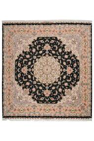 200X211 絨毯 オリエンタル タブリーズ 50 Raj 正方形 茶色/ブラック (ウール, ペルシャ/イラン)