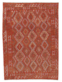  Kelim Afghan Old Style Vloerkleed 171X241 Wol Donkerrood/Bruin Carpetvista