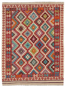  Itämainen Kelim Afghan Old Style Matot Matto 151X200 Tummanpunainen/Oranssi Villa, Afganistan Carpetvista