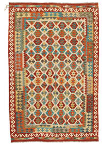  Kilim Afghan Old Style Alfombra 166X254 De Lana Rojo Oscuro/Marrón Carpetvista