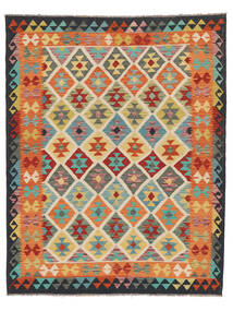 Kelim Afghan Old Style Matot 152X191 Oranssi/Tummankeltainen Carpetvista