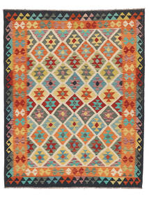  Kilim Afghan Old Style Rug 152X191 Orange/Dark Yellow Carpetvista