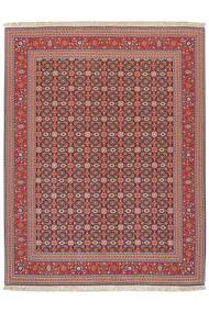  Orientalsk Tabriz 50 Raj Teppe 147X190 Mørk Rød/Rød Ull, Persia/Iran