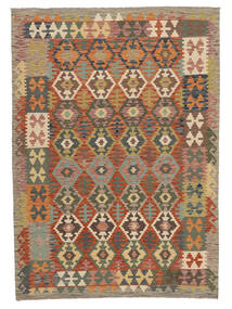  Kelim Afghan Old Style Matot 178X249 Ruskea/Oranssi Carpetvista