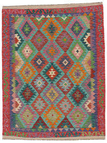 Koberec Kelim Afghán Old Style 152X199 Tmavě Červená/Hnědá (Vlna, Afghánistán)