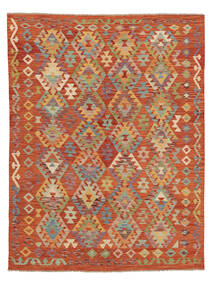 絨毯 オリエンタル キリム アフガン オールド スタイル 180X234 ダークレッド/茶色 (ウール, アフガニスタン)