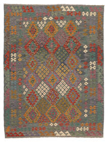  Oriental Kilim Afghan Old Style Rug 177X240 Brown/Dark Yellow Wool, Afghanistan Carpetvista