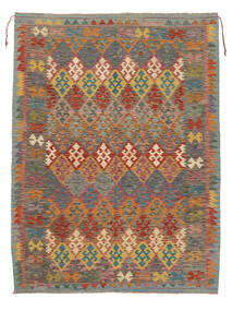  Kelim Afghan Old Style Vloerkleed 176X242 Wol Bruin/Zwart Carpetvista