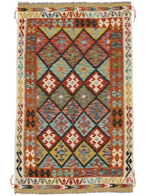 Tapis D'orient Kilim Afghan Old Style 126X205 Marron/Rouge Foncé (Laine, Afghanistan)