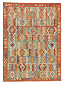  Kelim Afghán Old Style Koberec 180X241 Vlněný Oranžová/Zelená Carpetvista