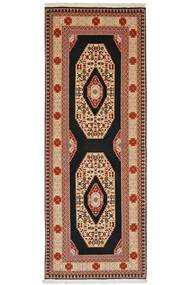 73X202 絨毯 オリエンタル タブリーズ 50 Raj 廊下 カーペット 茶色/ダークレッド (ウール, ペルシャ/イラン)