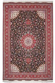 絨毯 タブリーズ 50 Raj と シルク 203X308 ダークレッド/ブラック (ウール, ペルシャ/イラン)