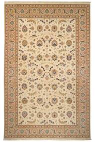  Oriental Tabriz 50 Raj With Silk Rug 203X310 Brown/Orange Wool, Persia/Iran