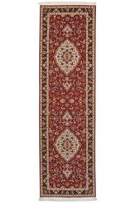  Tabriz 50 Raj Rug 86X298 Persian Wool Brown/Dark Red Small