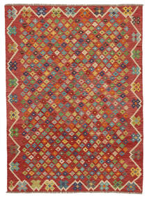  Kelim Afghan Old Style Teppe 177X240 Mørk Rød/Brun Carpetvista