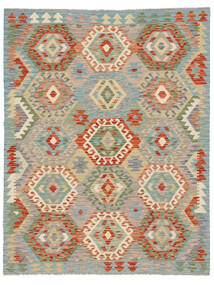 Kelim Afghan Old Stil Teppich 159X204 Orange/Dunkelgelb Wolle, Afghanistan Carpetvista
