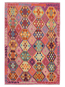  Kelim Afghan Old Style Vloerkleed 173X252 Wol Donkerrood/Rood Carpetvista