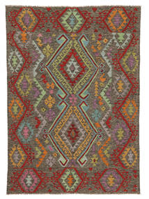 170X239 Tapete Kilim Afegão Old Style Oriental Castanho/Vermelho Escuro (Lã, Afeganistão) Carpetvista