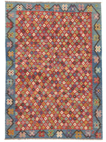 177X251 Tapete Oriental Kilim Afegão Old Style Vermelho Escuro/Preto (Lã, Afeganistão) Carpetvista