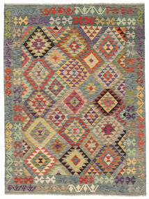  Kelim Afghan Old Stil 178X240 Wollteppich Grün/Dunkelgrün Carpetvista