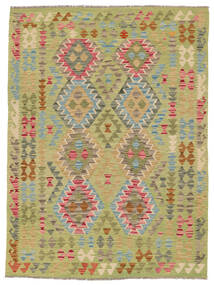  Kelim Afghan Old Style Matot 156X208 Ruskea/Tummanvihreä Carpetvista