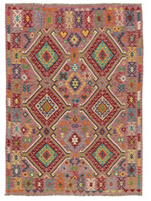 172X238 絨毯 オリエンタル キリム アフガン オールド スタイル 茶色/ダークレッド (ウール, アフガニスタン) Carpetvista