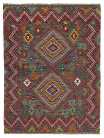  173X231 Kelim Afghan Old Style Vloerkleed Donkerrood/Zwart Afghanistan Carpetvista