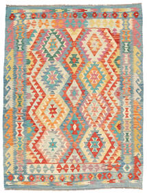 151X199 Tapis Kilim Afghan Old Style D'orient Jaune/Rouge (Laine, Afghanistan) Carpetvista