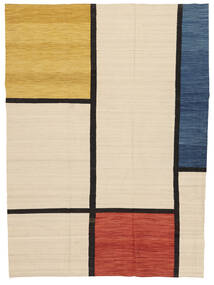  Kilim Modern Rug 248X336 Beige/Black Carpetvista