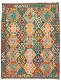  Kelim Afghan Old Style Matot 150X193 Ruskea/Musta Carpetvista