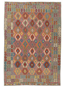  252X369 Grand Kilim Afghan Old Style Tapis Laine, Carpetvista
