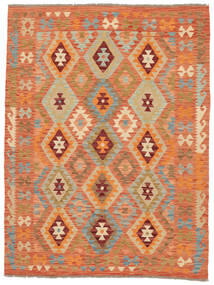  Kilim Afghan Old Style Rug 151X199 Brown/Red Carpetvista