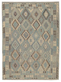 Kelim Afghan Old Style Vloerkleed 254X342 Donker Geel/Oranje Groot Wol, Afghanistan Carpetvista