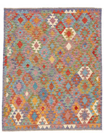  Kelim Afghan Old Style Matot 163X201 Tummanharmaa/Tummanpunainen Carpetvista