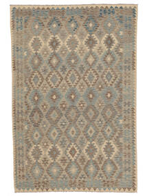 Kilim Afghan Old Style Rug 200X297 Brown/Orange Wool, Afghanistan Carpetvista