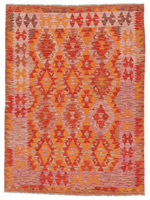 147X199 Kelim Afghan Old Style Matot Matto Itämainen Punainen/Tummanpunainen (Villa, Afganistan) Carpetvista