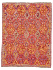 154X188 Kilim Afghan Old Style Rug Oriental Dark Red/Red (Wool, Afghanistan) Carpetvista