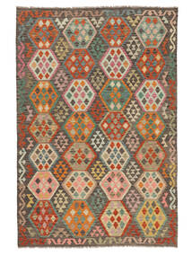 201X300 Kelim Afghan Old Style Matot Matto Itämainen Ruskea/Punainen (Villa, Afganistan) Carpetvista