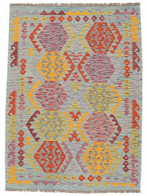 132X180 Tapis D'orient Kilim Afghan Old Style Gris Foncé/Gris (Laine, Afghanistan) Carpetvista